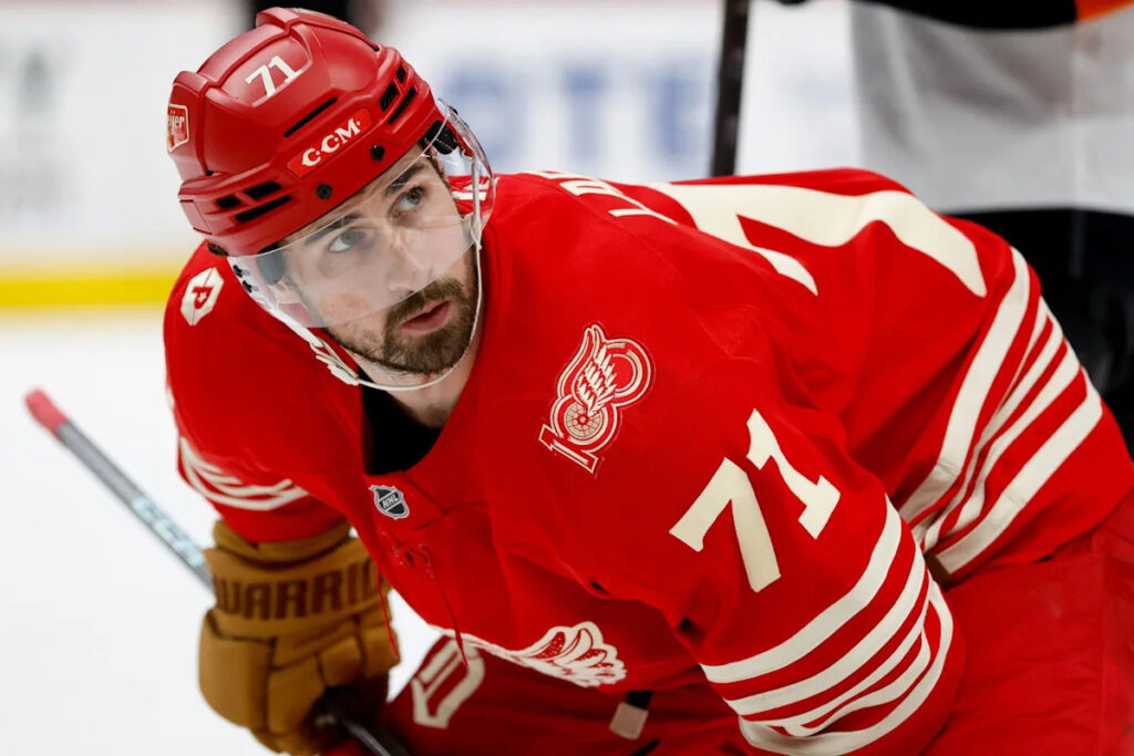 Dylan Larkin Seen Training In Red Wings Gear Dylan Larkin Seen Training In Red Wings Gear