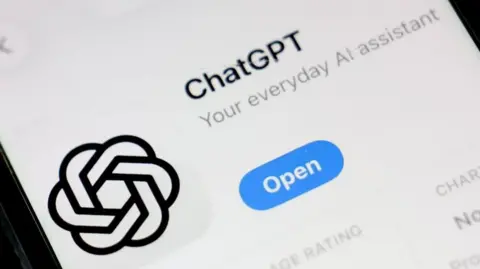 EPA A close up of the ChatGPT app on a smartphone screen