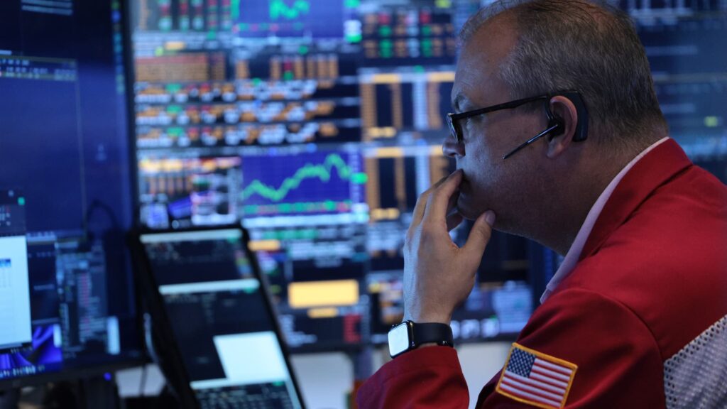 Dow turns red as chip stocks tumble, oil prices gain: Live updates