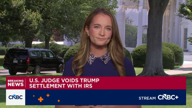 U.S. judge voids Trump settlement with IRS