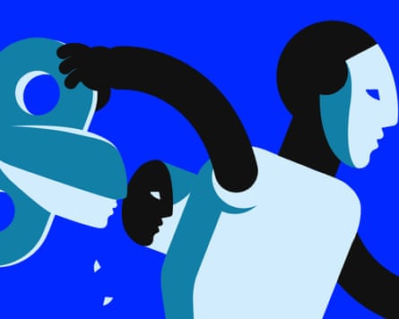 Graphic illustration of a robot removing a wind-up key from it’s own back