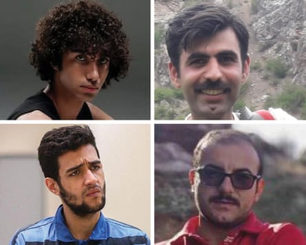 Composite image of Amirhossein Hatami, Babak Alipour, Pouya Ghobadi and Amirali Mirjafari.