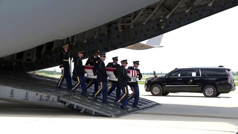 Trump attends dignified transfer of 4 troops killed in Iran attacks