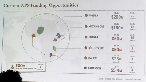 Reuters A screen shows a US government map of Africa with mislabelled countries during a State Department presentation at a global conference in Rio de Janeiro