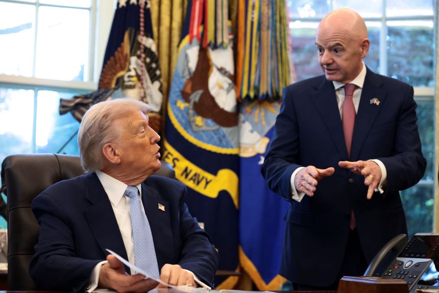 President Donald Trump and FIFA President Gianni Infantino are very close.