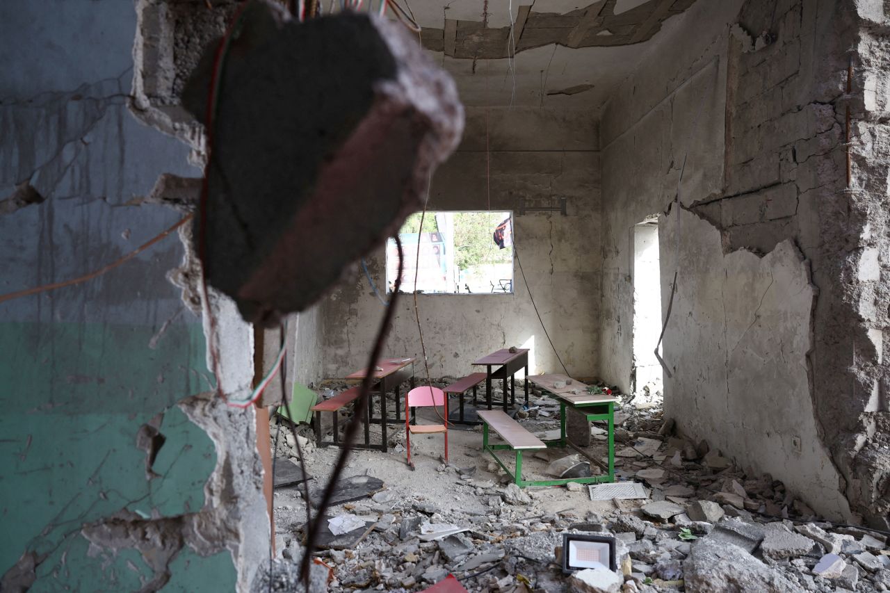The Minab school damaged by a strike on February 28, in Minab, Iran, on May 21, 2026.