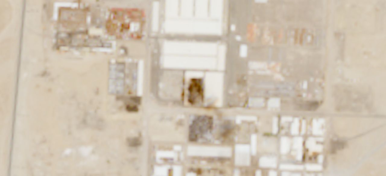 Satellite imagery shows damage to a warehouse in an industrial park in Kuwait after Iran claimed it struck