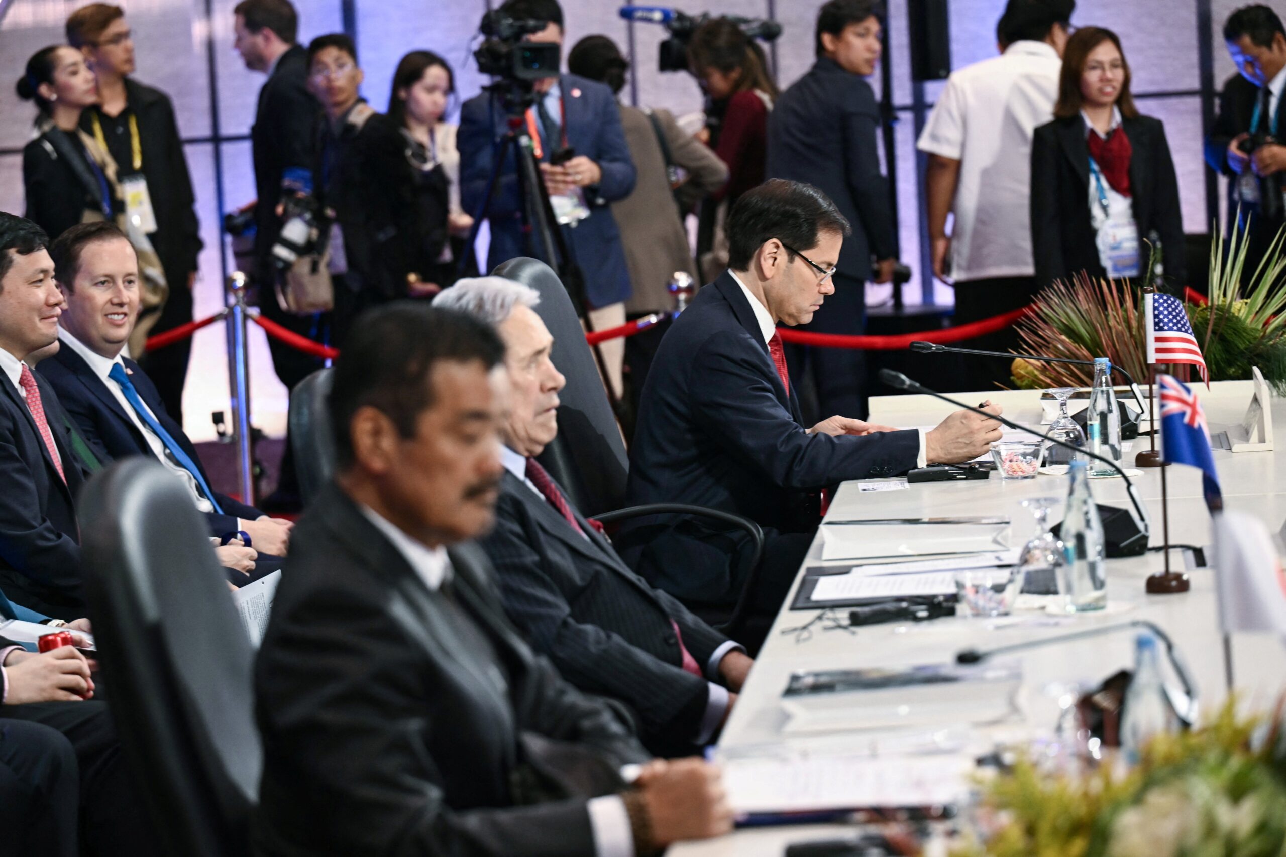 US Secretary of State Marco Rubio attends the East Asia Summit Foreign Ministers’ Meeting, part of the Association of Southeast Asian Nations (ASEAN) Foreign Ministers Meeting in Pasay, Metro Manila