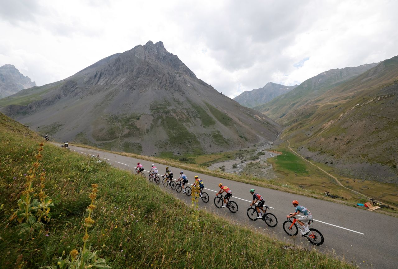 Cyclists compete in the Tour de France on Saturday.