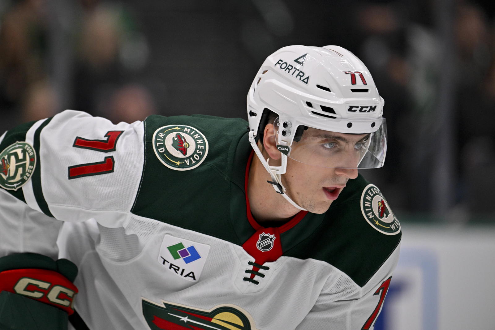 Carson Lambos scored 19 points in 70 AHL games in 2025-26 (Jerome Miron-Imagn Images)