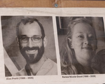 A sign honoring Alex Pretti and Renée Good.