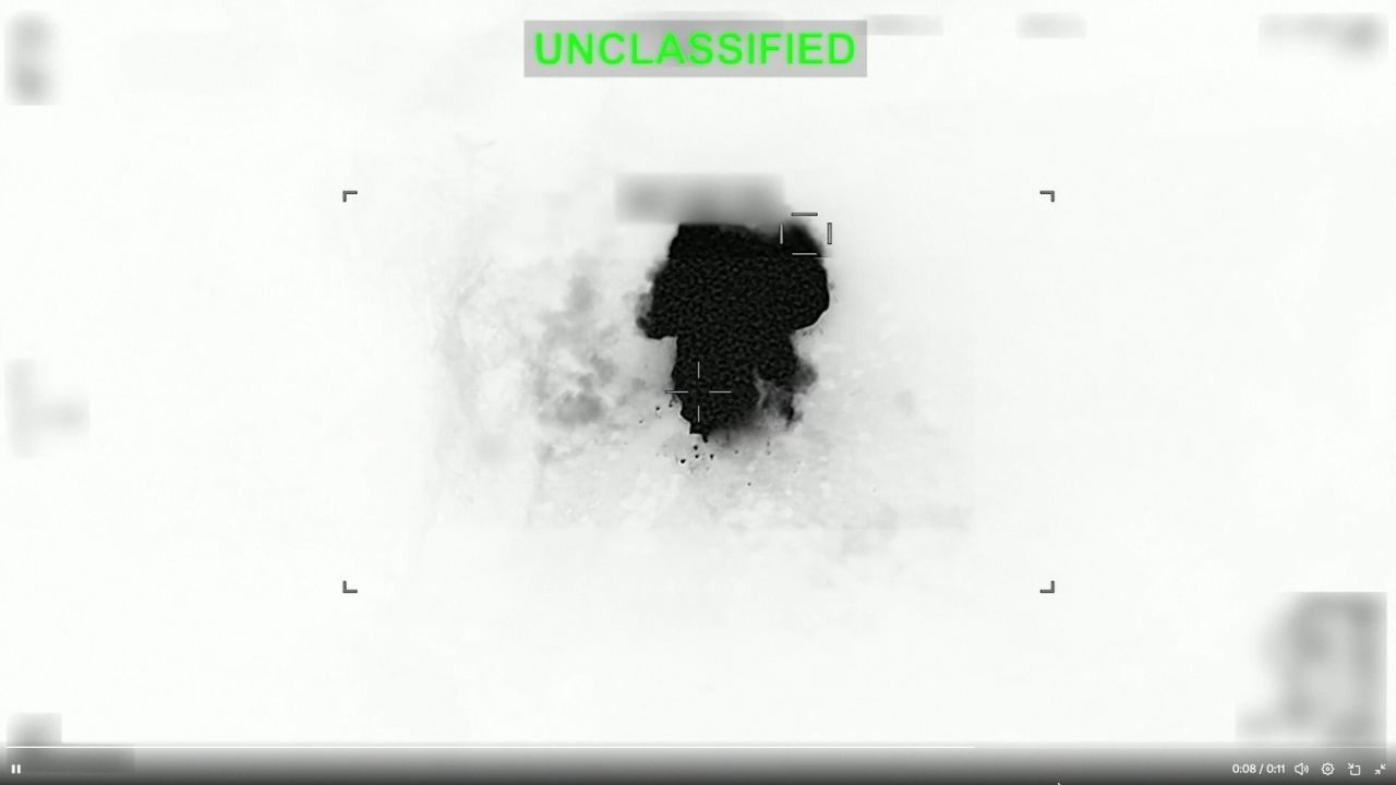 <p>The US military released a video of a "military target" as it announced that it had carried out morning strikes against Iran. The video appeared to show thermal imaging of the attack.</p>