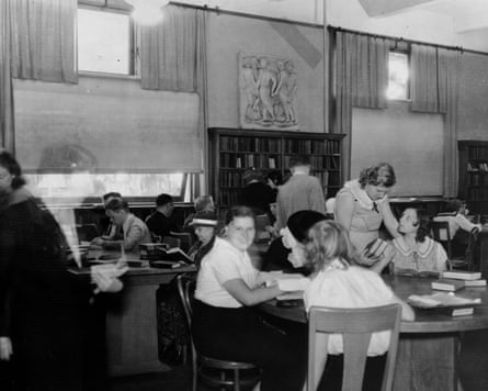 People search for books, talk and read