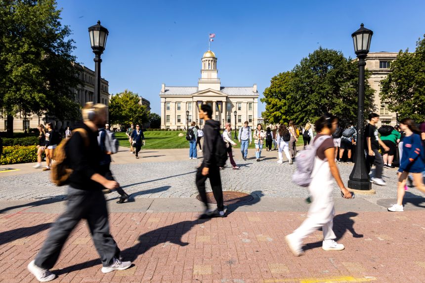 <strong>Seat of learning: </strong>Iowa City's brief stint as a state capital bequeathed it a renowned university. The city is nicknamed "The Athens of Iowa."