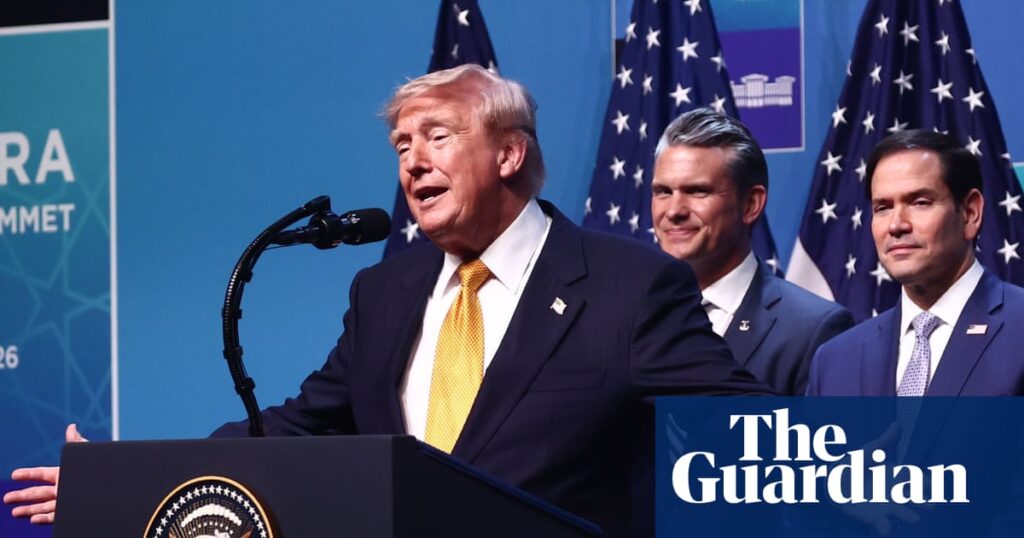 Sabre-rattling to ‘tremendous love’: erratic Trump dominates final hours of Nato summit Sabre-rattling to ‘tremendous love’: erratic Trump dominates final hours of Nato summit