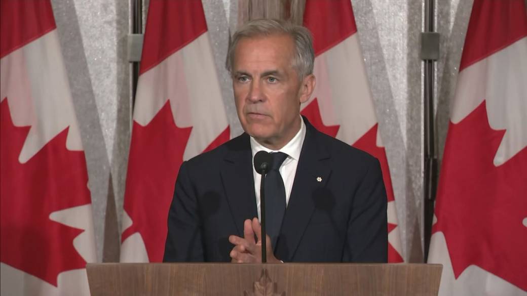 Click to play video: 'Carney quiet on state of U.S. trade relationship, Gordie Howe bridge'