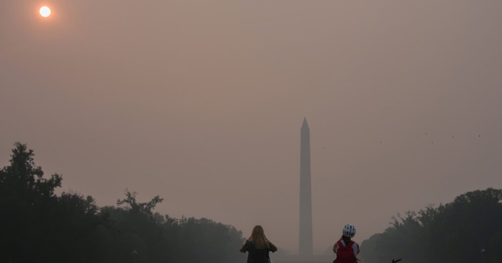 Trump fumes over Canadian wildfire smoke and issues tariff threat Trump fumes over Canadian wildfire smoke and issues tariff threat