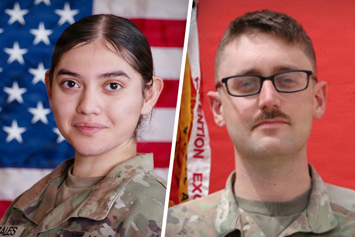 Pvt. Isabella Gonzales, 19, of Carrollton, Texas, and 1st Lt. Tyler James Feehan, 25.