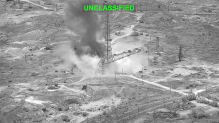 an explosion near on a bridge