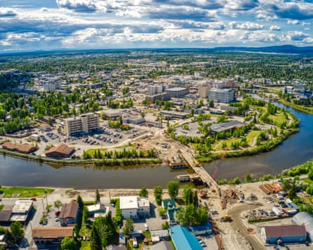 Aerial View of the Fairbanks, Alaska.