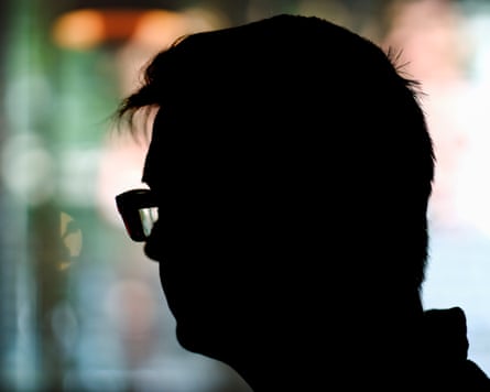 Silhouette of a person's face.