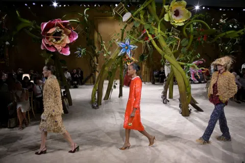 Kristy Sparow/Getty Images Models walk the runway during the Chanel Haute Couture Fall/Winter 2026/2027 show as part of Paris Fashion Week on July 07, 2026 in Paris, France.