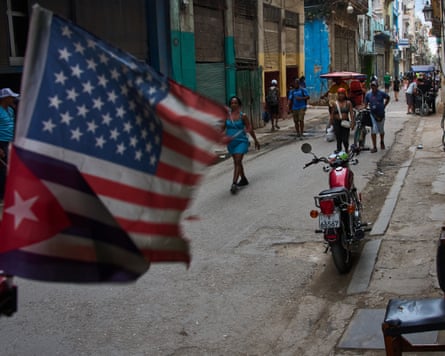 A nearly empty street in Havana