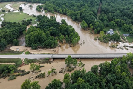 a flooded road
