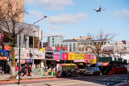 Shops along a busy urban street.