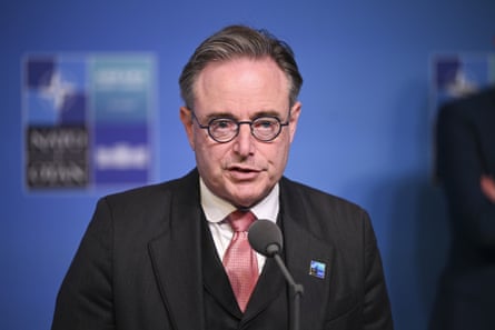 The Belgian prime minister, Bart De Wever, in Ankara.