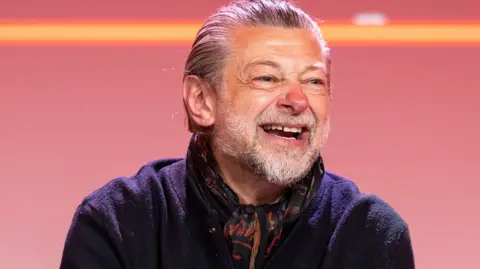 Getty Images Actor Andy Serkis during C2E2 on the main stage for the "There and Back Again: A Lord of the Rings Cast Reunion" at McCormick Place on April 11, 2025 in Chicago, Illinois