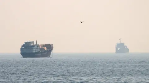 Reuters Vessels at the Strait of Hormuz, as seen from Musandam, Oman, July 8, 2026.