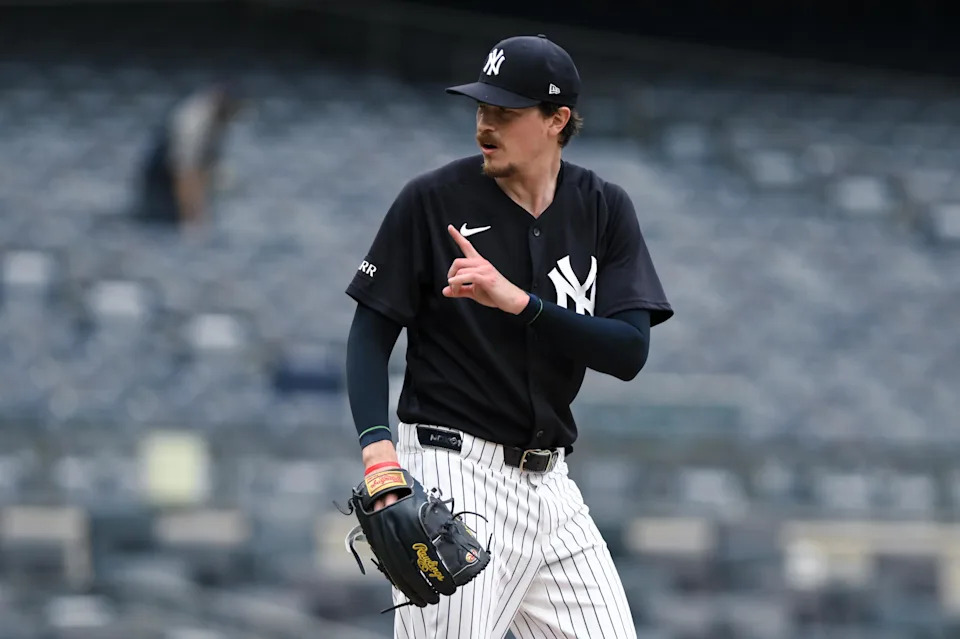 Jul 5, 2026; Bronx, New York, USA; <a class="link " href="https://sports.yahoo.com/mlb/teams/ny-yankees/" data-i13n="sec:content-canvas;subsec:anchor_text;elm:context_link" data-ylk="slk:New York Yankees;sec:content-canvas;subsec:anchor_text;elm:context_link;itc:0" data-yga="{"yLinkElement":"context_link","yModuleName":"content-canvas","yLinkText":"New York Yankees","ySubModuleName":"anchor_text","yHasCommerce":false}">New York Yankees</a> pitcher <a class="link " href="https://sports.yahoo.com/mlb/players/9620/" data-i13n="sec:content-canvas;subsec:anchor_text;elm:context_link" data-ylk="slk:Max Fried;sec:content-canvas;subsec:anchor_text;elm:context_link;itc:0" data-yga="{"yLinkElement":"context_link","yModuleName":"content-canvas","yLinkText":"Max Fried","ySubModuleName":"anchor_text","yHasCommerce":false}">Max Fried</a> throws a live bullpen session before a game against the <a class="link " href="https://sports.yahoo.com/mlb/teams/minnesota/" data-i13n="sec:content-canvas;subsec:anchor_text;elm:context_link" data-ylk="slk:Minnesota Twins;sec:content-canvas;subsec:anchor_text;elm:context_link;itc:0" data-yga="{"yLinkElement":"context_link","yModuleName":"content-canvas","yLinkText":"Minnesota Twins","ySubModuleName":"anchor_text","yHasCommerce":false}">Minnesota Twins</a> at Yankee Stadium. Mandatory Credit: John Jones-Imagn Images | John Jones-Imagn Images