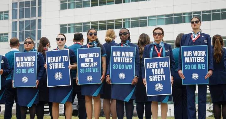 WestJet, union talks ‘progressing’ as strike deadline nears, minister says – National WestJet, union talks ‘progressing’ as strike deadline nears, minister says - National