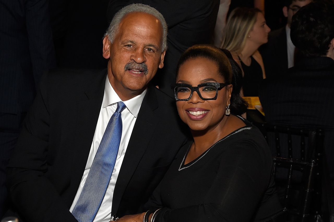 Oprah Winfrey with Stedman GrahamCredit: Kevin Mazur/Getty