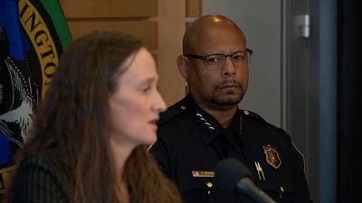 An image of Shon Barnes on July 28, 2026, during a press conference in Seattle. (KOMO)