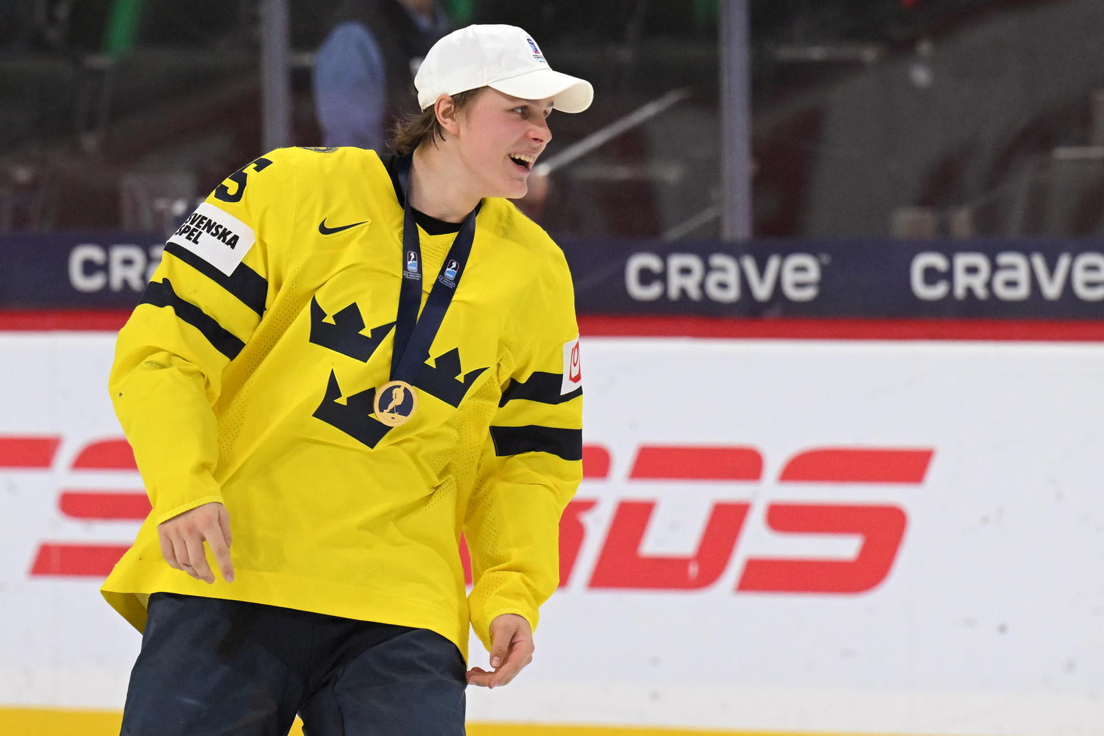Ivar Stenberg scored four goals and 10 points in seven world junior games. (Nick Wosika-Imagn Images)