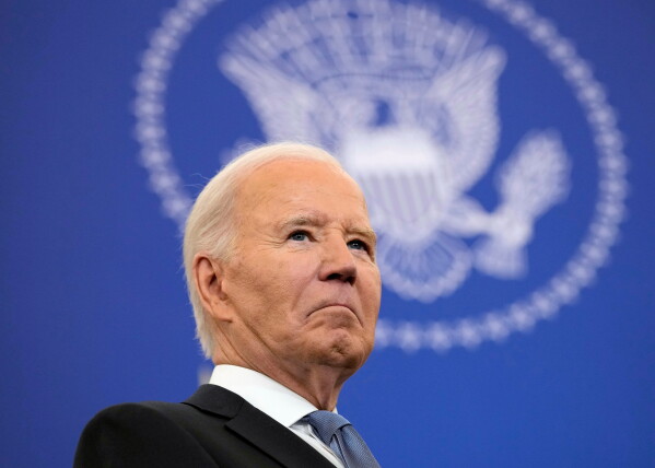 President Joe Biden waits to speak about foreign policy at the State Department in Washington, Jan. 13, 2025. (AP Photo/Susan Walsh, File)