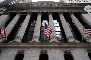 The New York Stock Exchange is seen in New York, Thursday, March 19, 2026. (AP Photo/Seth Wenig, File)