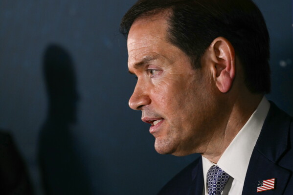 Secretary of State Marco Rubio speaks during a press conference on the sidelines of the Association of Southeast Asian Nations (ASEAN) Foreign Ministers' Meeting in Pasay, Metro Manila, Philippines Wednesday, July 22, 2026. (Brendan Smialowski/Pool Photo via AP)