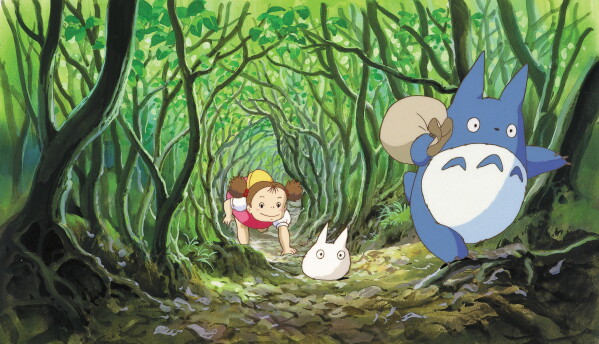 This image released by GKIDS shows a scene from the 1988 film "My Neighbor Totoro." (Studio Ghibli/GKIDS via AP)
