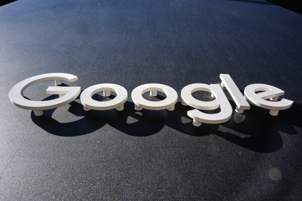 The Google logo is seen on a building in New York, Oct. 27, 2025. (AP Photo/Gene J. Puskar, File)