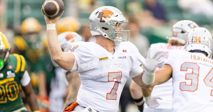 Brice starts as Lions host Argos at B.C. Place Brice starts as Lions host Argos at B.C. Place