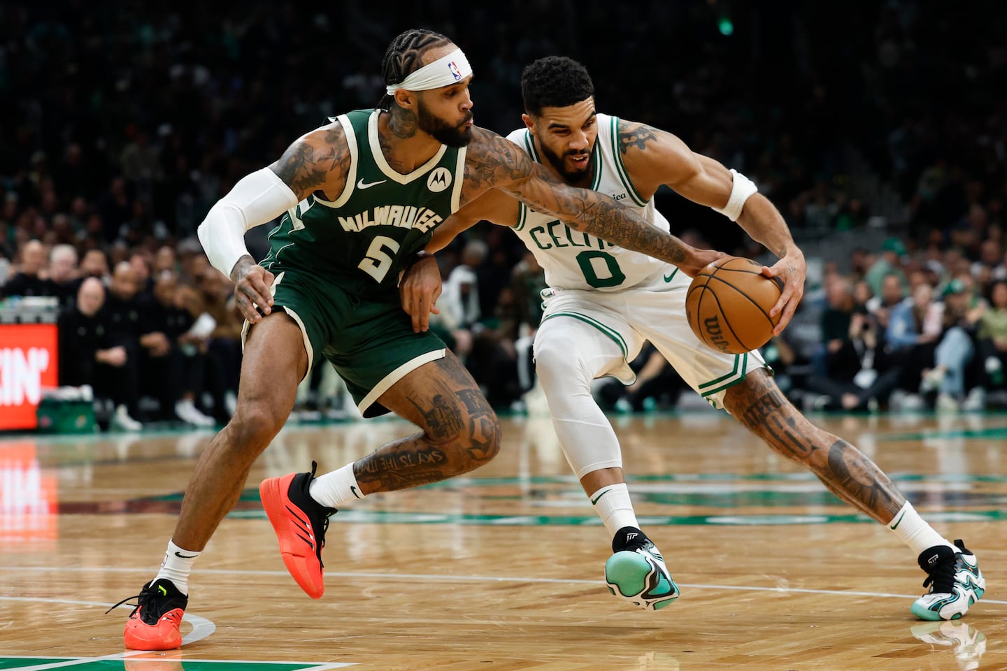 Gary Trent Jr., an eight-year veteran, has run up against Jayson Tatum's Celtics the past two seasons while with the Bucks.