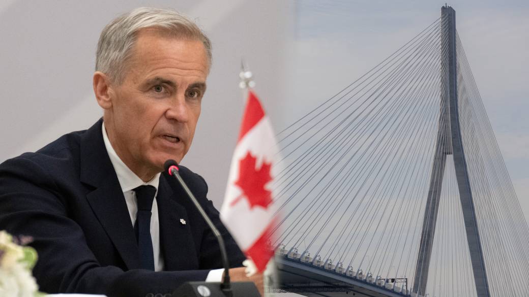 Click to play video: 'No sharing of Gordie Howe bridge toll until ‘all of the debt is repaid’ by U.S., Carney says'