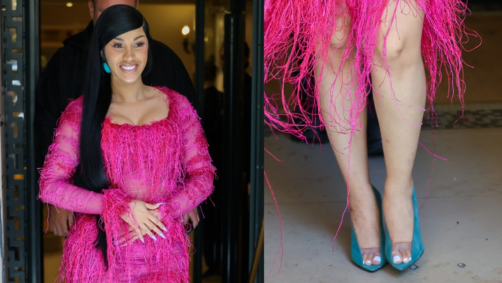 Cardi B Takes on Valentino’s Twist on the Clear Heels Trend in Paris Cardi B Takes on Valentino’s Twist on the Clear Heels Trend in Paris