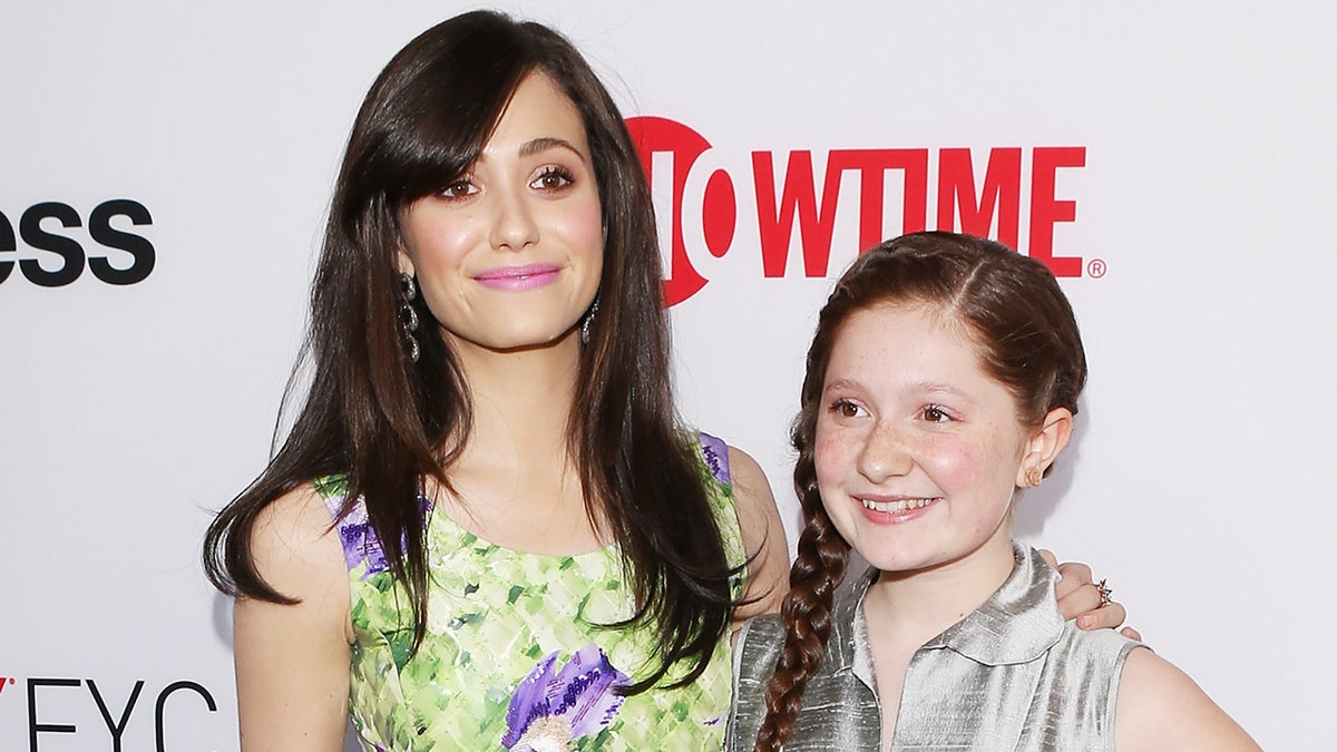 Emmy Rossum with Shameless costar