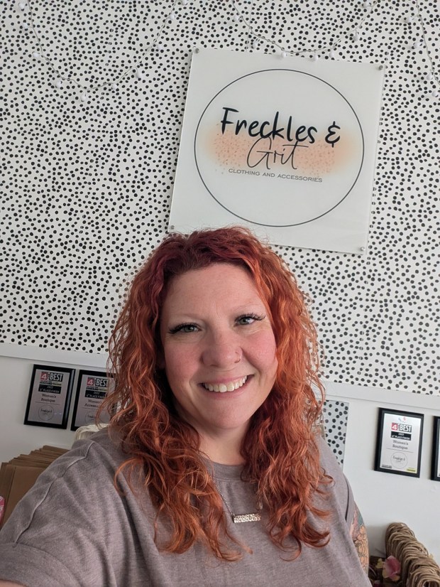 Christina McNally-Stewart, owner of Freckles and Grit in downtown Trenton, has built her boutique around affordable fashion, locally made products and a welcoming shopping experience for women of all ages and sizes. Photo courtesy of Christina McNally-Stewart