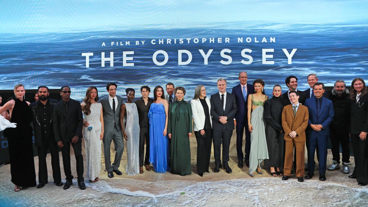 Christopher Nolan and cast attend a premiere at Odeon Luxe Leicester Square in London.