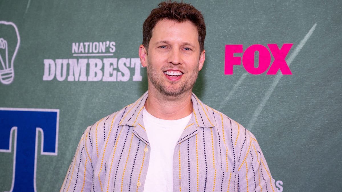 Jon Heder stands at Fox Studio Lot in Los Angeles.